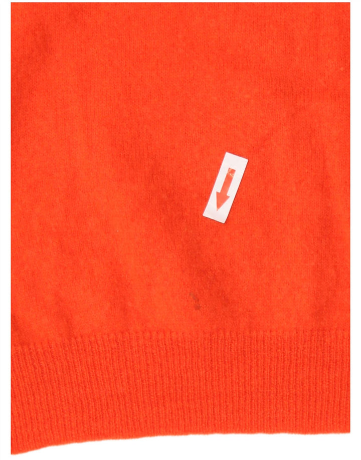 Zara Pull à col rond pour homme en laine orange Small