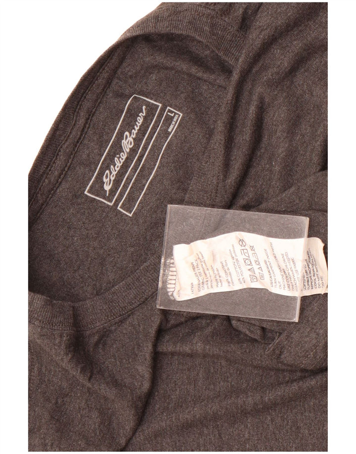 Eddie Bauer T-Shirt Homme Haut Large Gris Coton