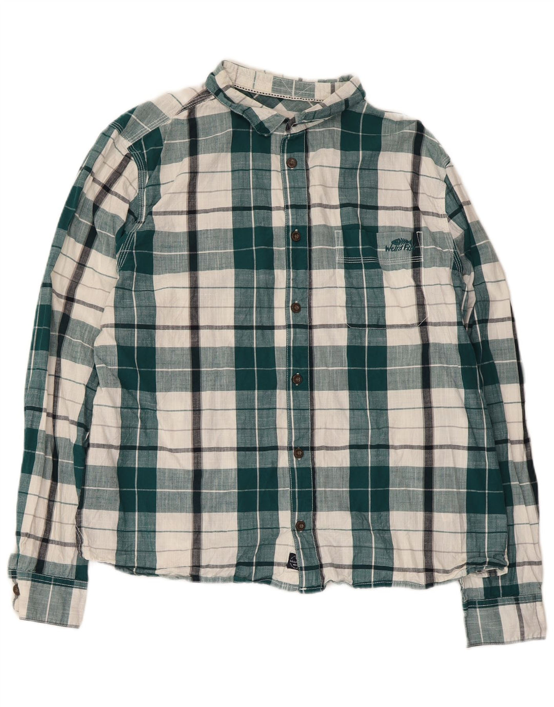 Weird Fish Chemise Homme XL Vert Carreaux Coton
