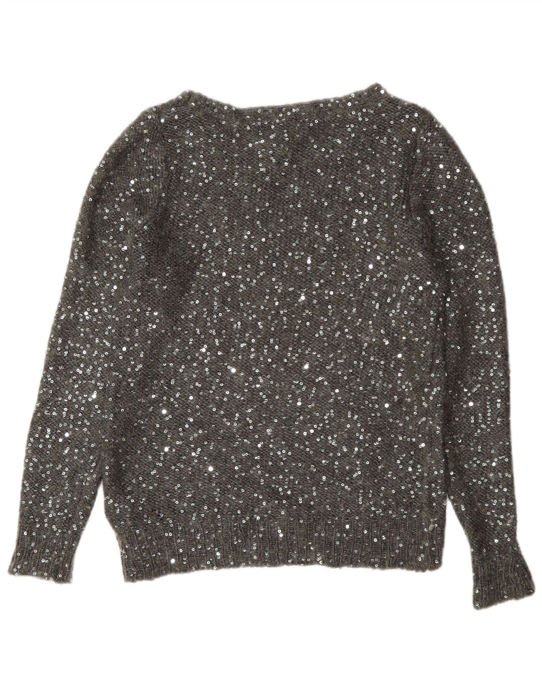 Marks & Spencer Pull col bateau pour femme UK 12 Gris moyen Polyester