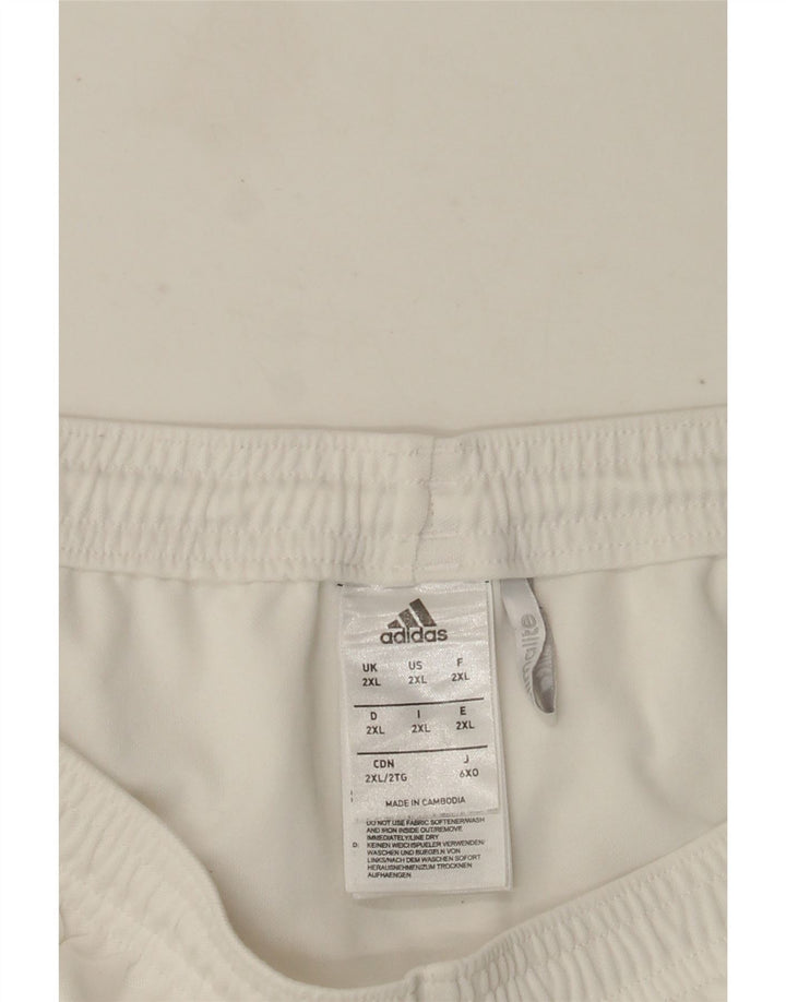 Adidas Short de sport Climalite pour homme 2XL Blanc Polyester