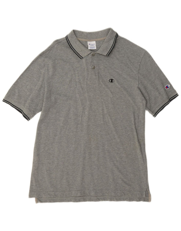 Champion Polo Homme Large Gris Rayé