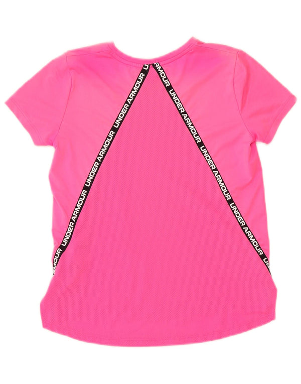 Under Armour Graphic T-Shirt Top Filles 9-10 ans Rose Moyen Polyester