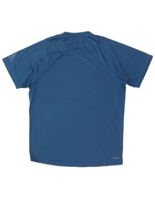 Adidas Hommes Climalite Graphic T-Shirt Top Grand Bleu