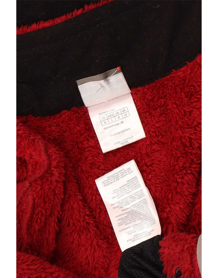 Jack Wolfskin Veste coupe-vent à capuche pour femme UK 12 Medium Rouge Colourblock