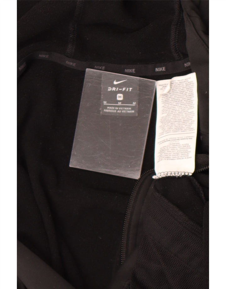 Nike Pull à capuche zippé Dri Fit pour homme en polyester noir moyen