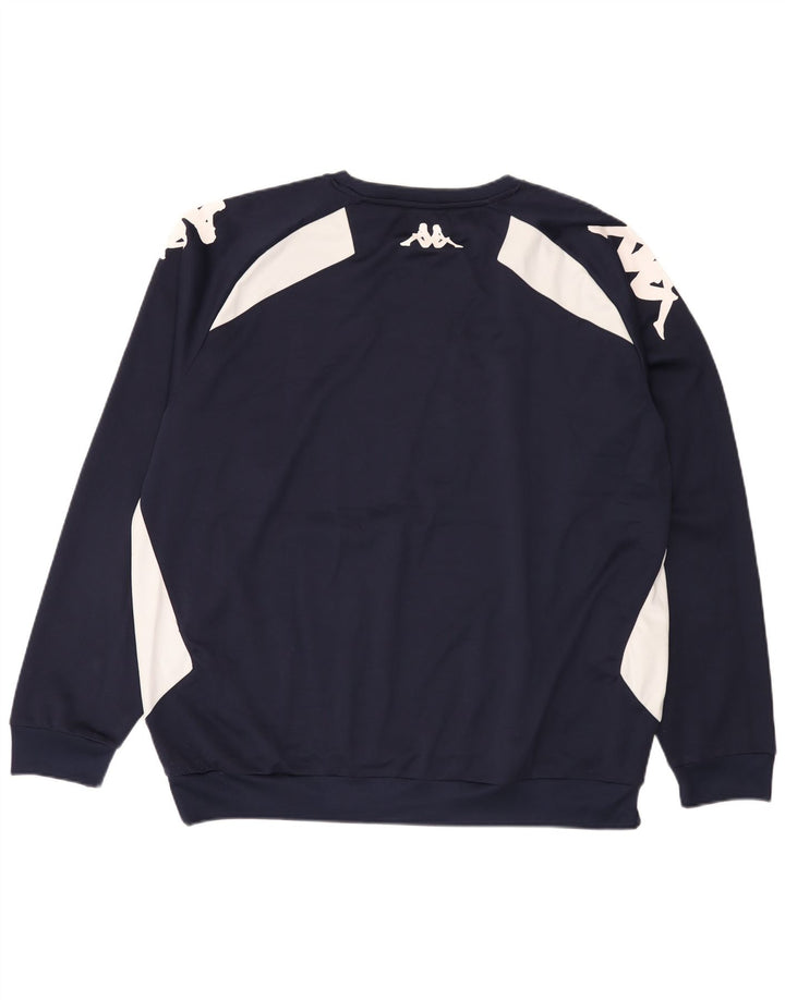 Kappa Sweat-shirt pour homme 3XL Bleu marine Colourblock