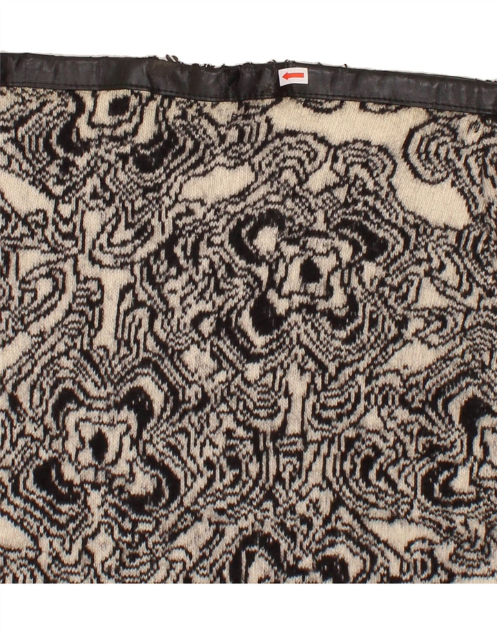 ICEBERG Womens Abstract Pattern Straight Skirt W28 Medium  Black Vintage Iceberg and Second-Hand Iceberg from Messina Hembry 