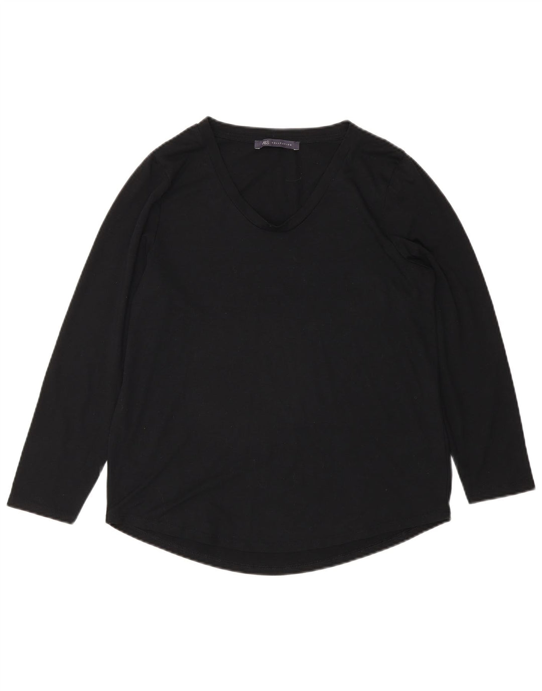 Marks & Spencer Haut à manches longues pour femme UK 10 Small Noir Polyester