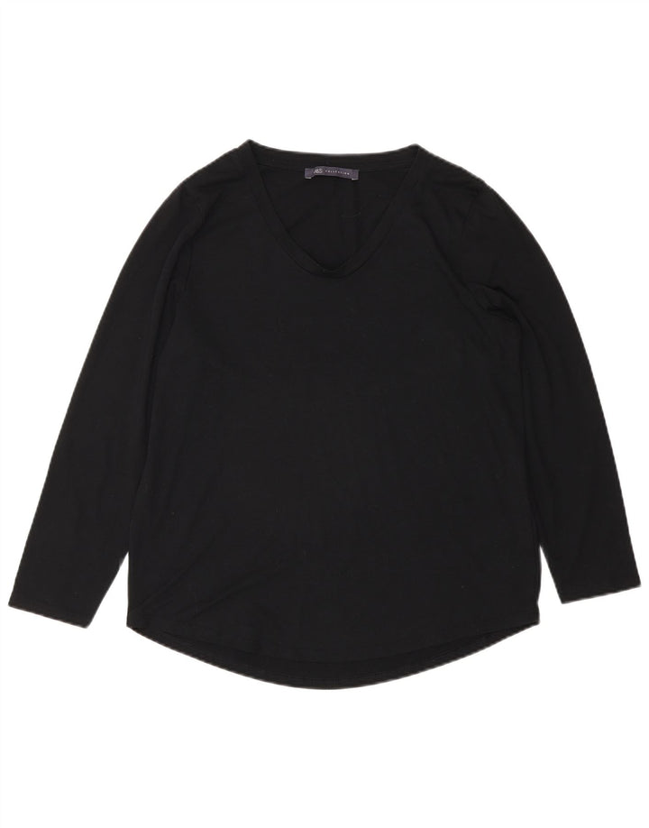 Marks & Spencer Haut à manches longues pour femme UK 10 Small Noir Polyester