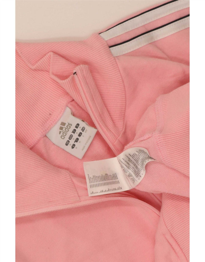 Adidas Veste de survêtement courte pour femme UK 14 Coton rose moyen