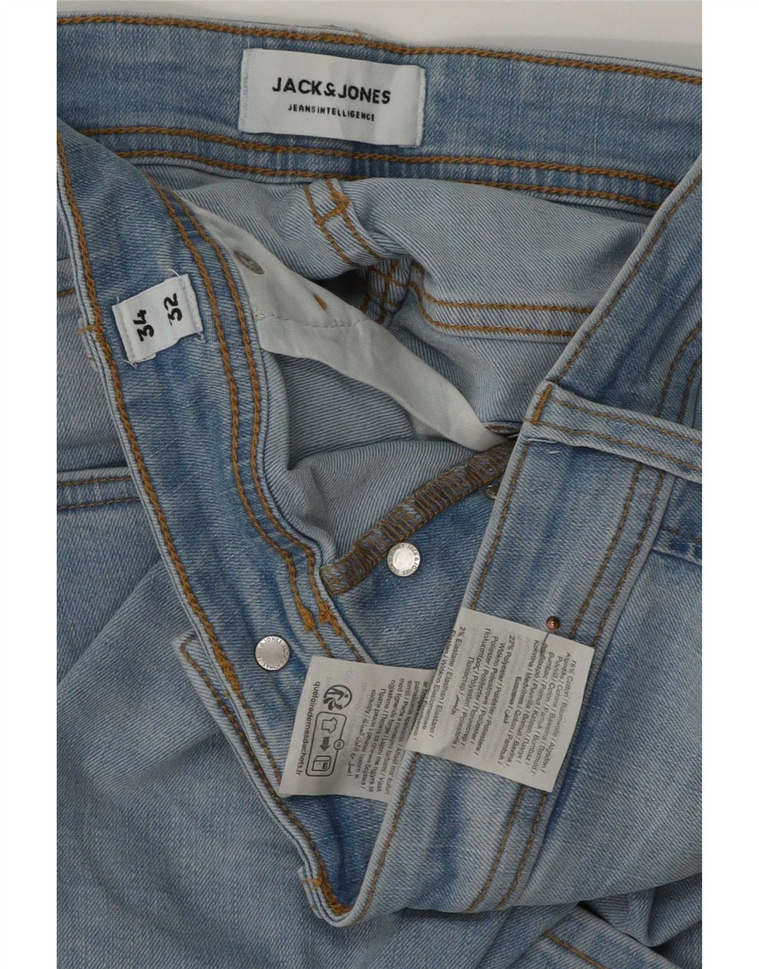 Jack & Jones Jean Slim Homme W34 L32 Bleu Coton