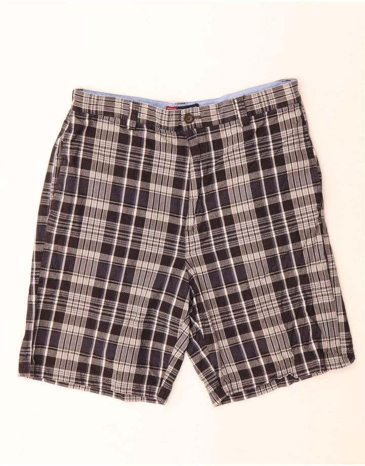 Chaps Short Chino Homme W30 Bleu Marine Moyen à Carreaux