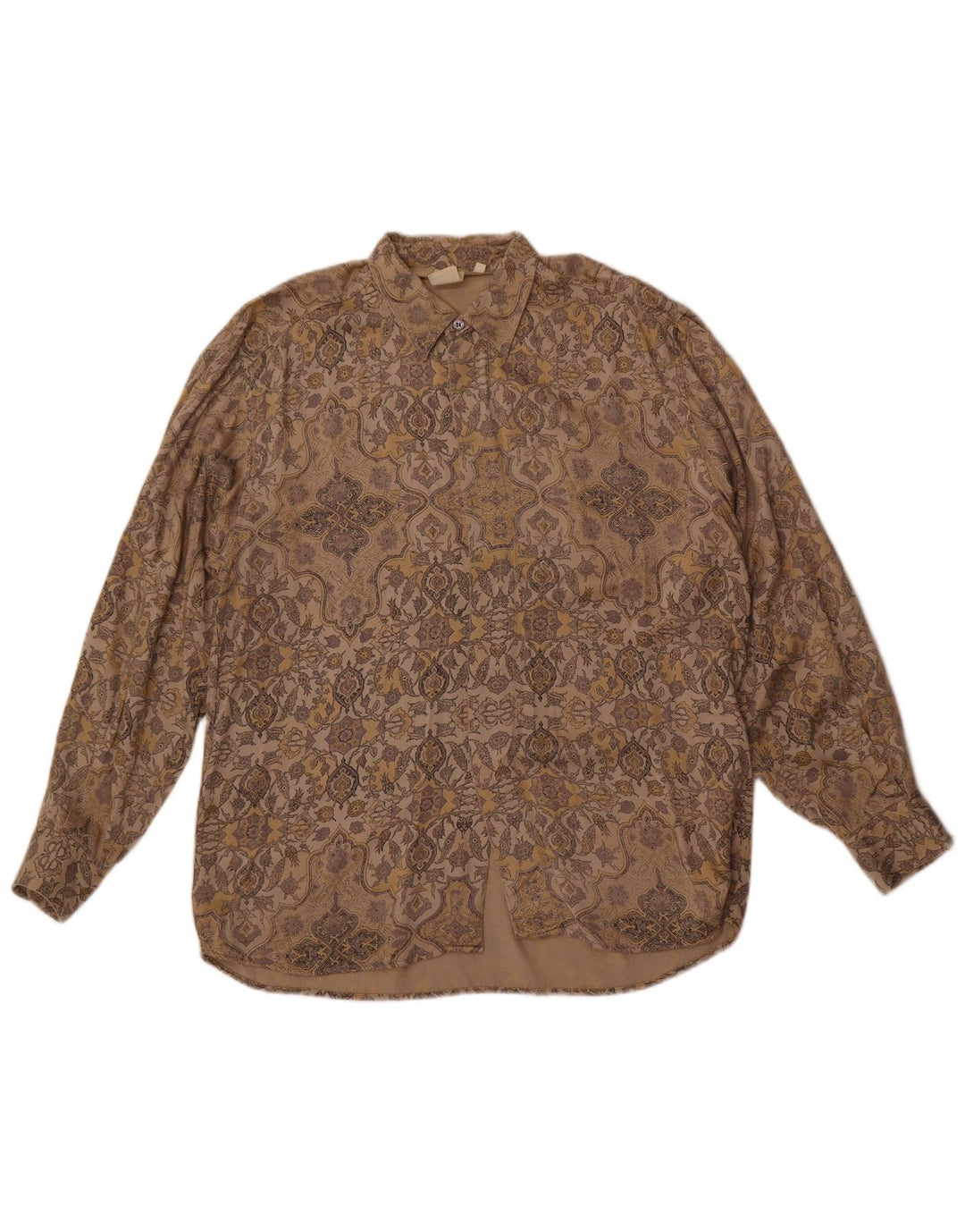 SUIS. & Company Chemise Homme Large Marron Paisley Viscose