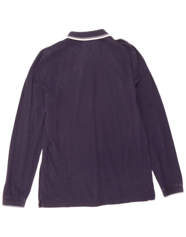 Lyle & Scott Polo à Manches Longues Homme Bleu Marine Moyen Coton