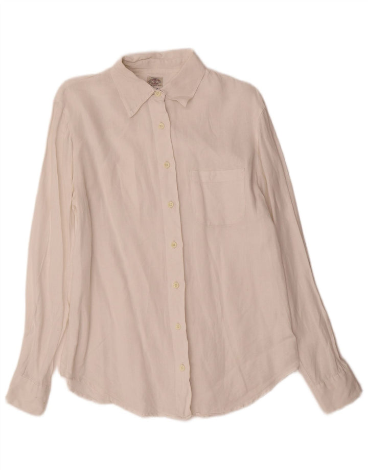 Armani Jeans Chemise surdimensionnée pour femme UK 10 Small Blanc