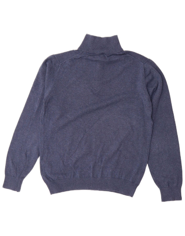 Gant Homme Pull Col Zippé Petit Bleu Coton