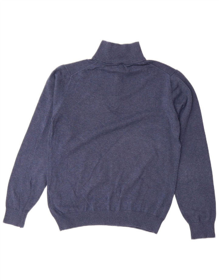 Gant Homme Pull Col Zippé Petit Bleu Coton