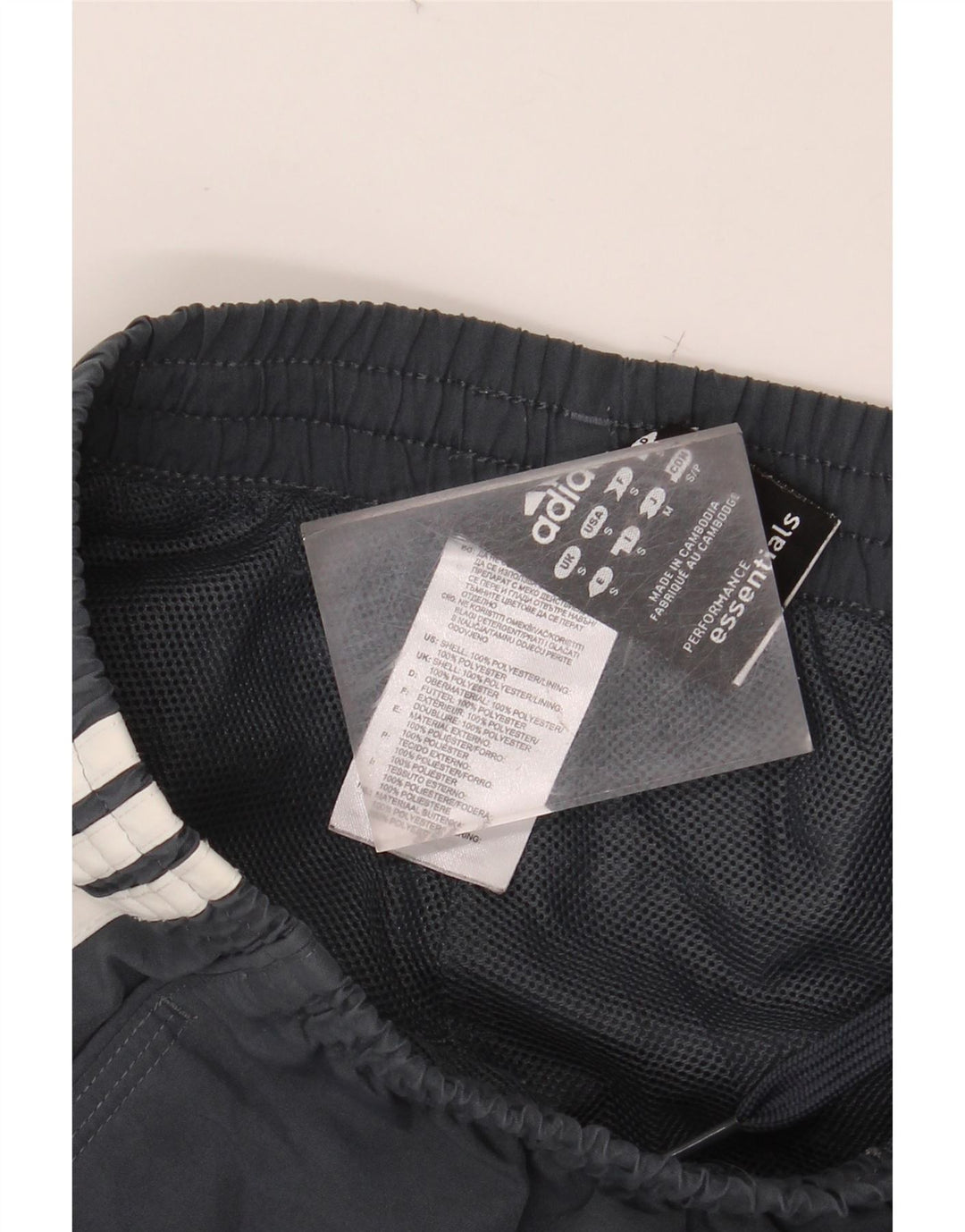 ADIDAS Short de sport Climalite pour femme UK 10 Small Bleu marine Polyester