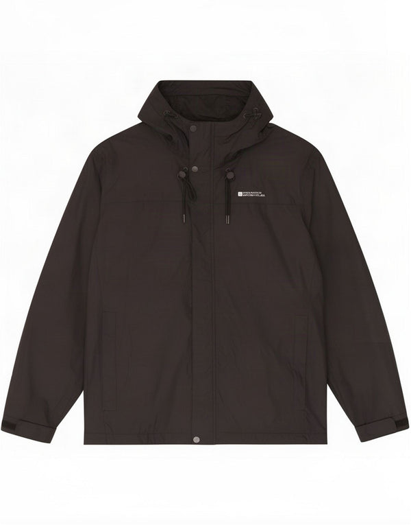 Mountain Warehouse Veste de pluie à capuche pour homme UK 42 XL Noir Polyester