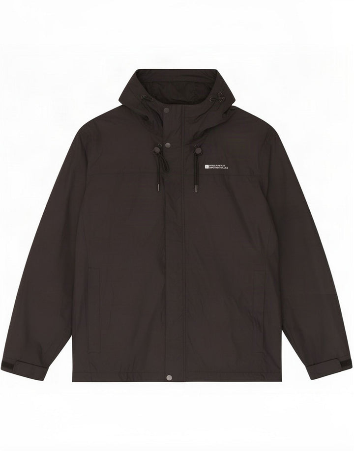 Mountain Warehouse Veste de pluie à capuche pour homme UK 42 XL Noir Polyester