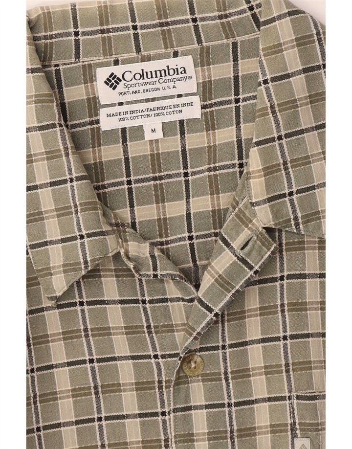 Columbia Chemise à Manches Courtes Homme Kaki Moyen à Carreaux Coton