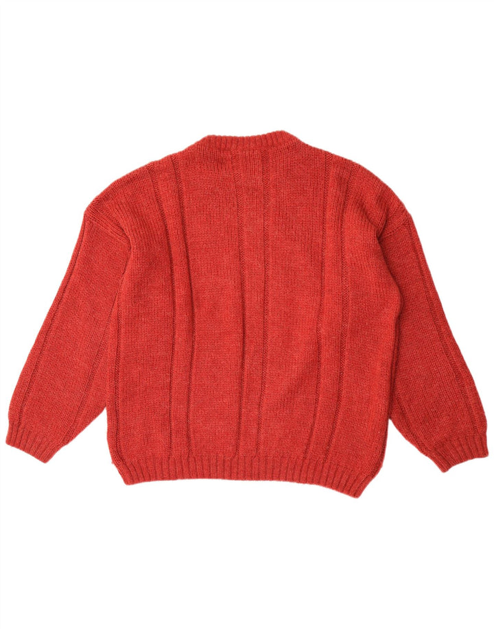 Luidiana Pull col rond pour homme en acrylique rouge Taille L