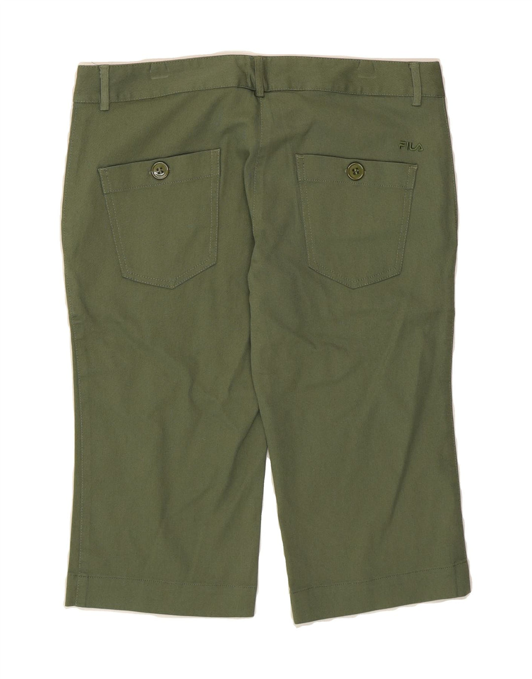 FILA Womens Chino Shorts UK 12 Medium W32 Green Cotton Vintage Fila and Second-Hand Fila from Messina Hembry 