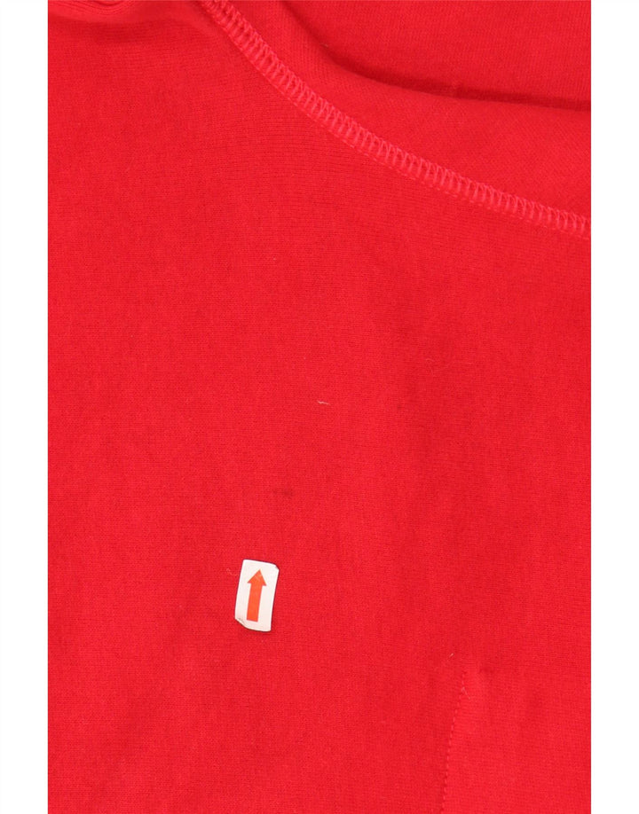 ABERCROMBIE & FITCH Pull à capuche zippé pour femme UK 16 Large Rouge