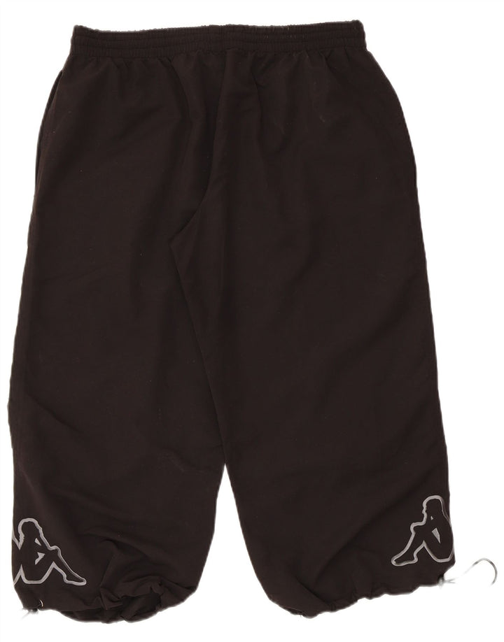 KAPPA Pantalon de Survêtement Capri Graphique Homme Noir Moyen Polyester