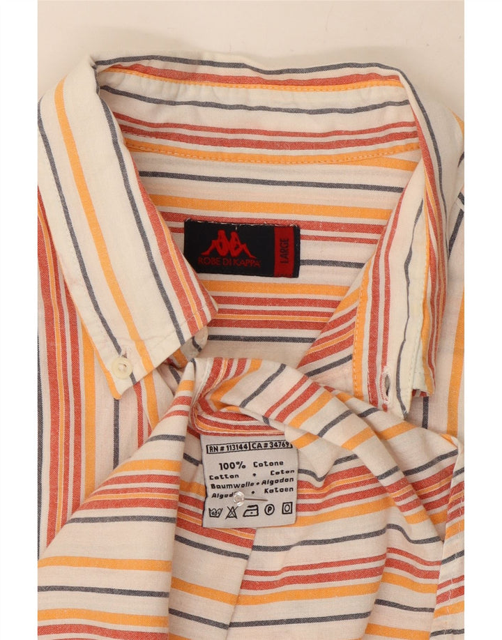 Kappa Chemise Homme Large Coton Rayé Multicolore