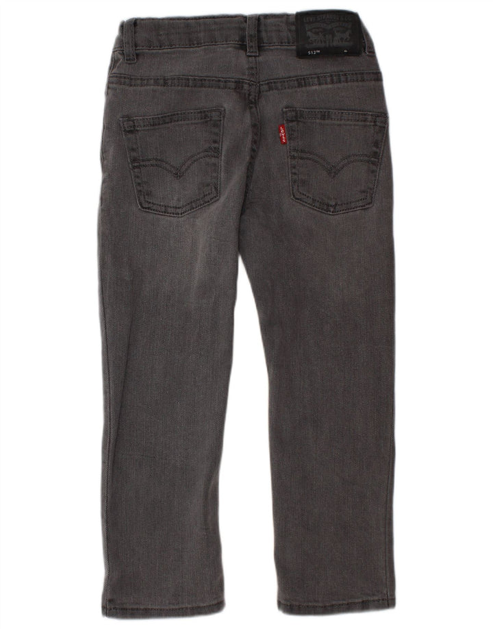 LEVI'S Garçon 512 Slim Tapered Jeans 3-4 ans W20 L16 Gris Coton