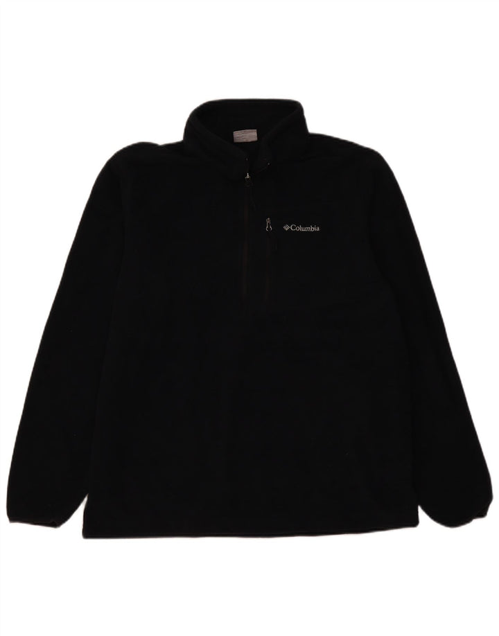 Columbia Pull polaire à col zippé pour homme Taille L Noir Polyester