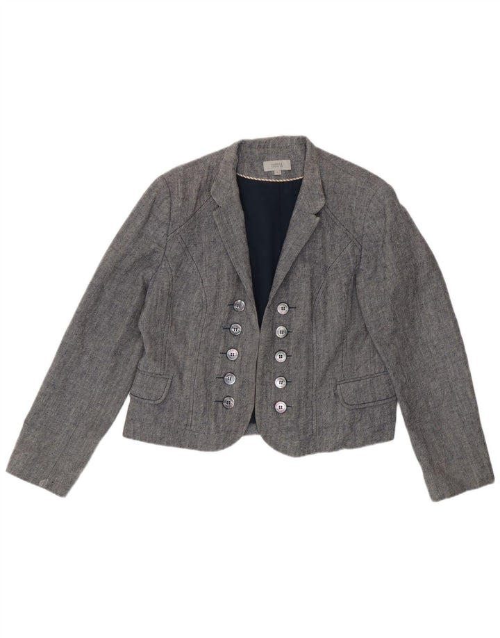 Marks & Spencer Veste Boléro Femme UK 18 XL Bleu Coton