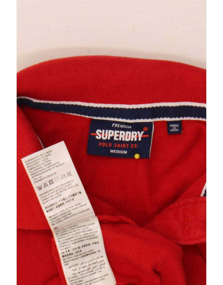 Superdry Polo Homme Rouge Moyen Coton