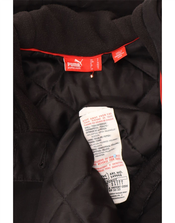 PUMA Veste parka surdimensionnée à capuche pour femme UK 10 Small Noir Coton