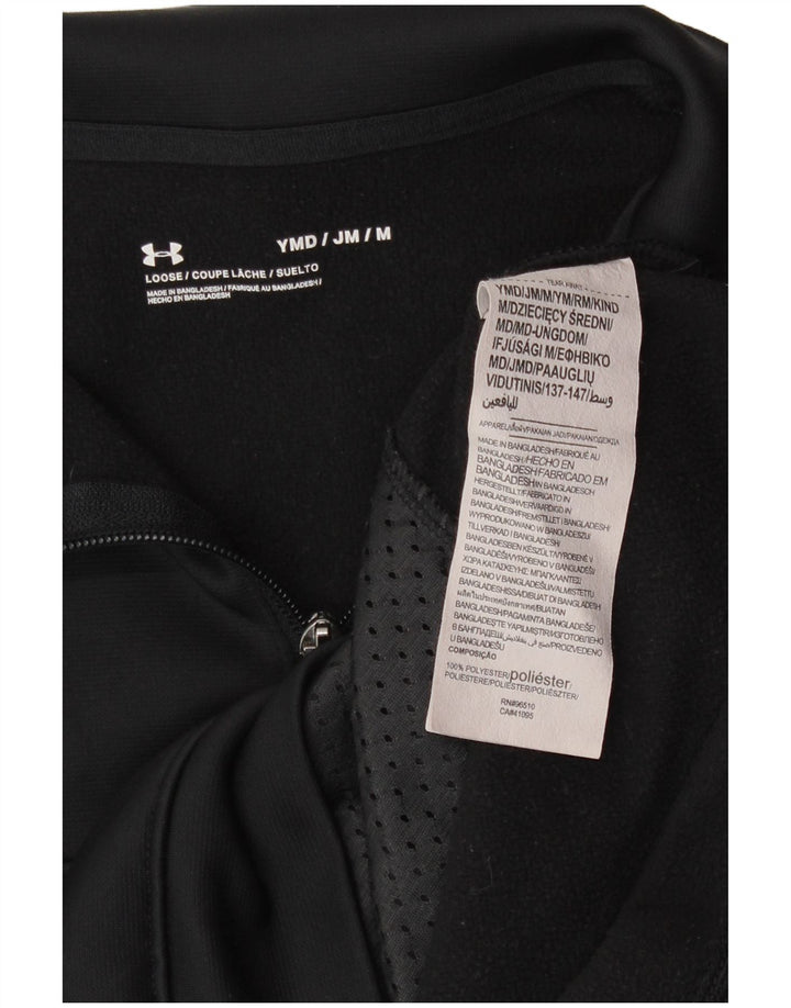 Under Armour Sweat-shirt à col zippé pour garçon 9-10 ans Noir moyen