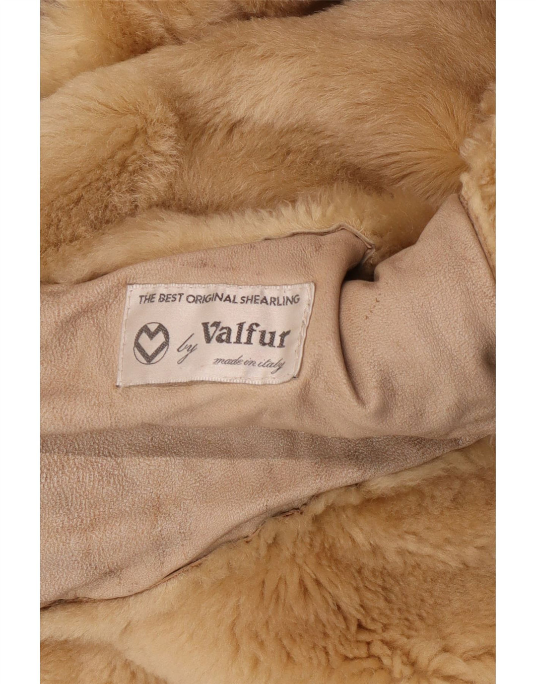 manteau en peau de mouton femme vintage UK 14 peau de mouton beige moyen