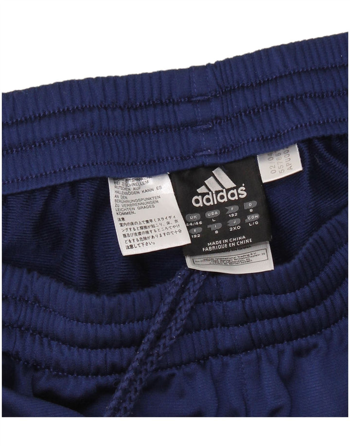 Adidas Pantalon de survêtement pour homme UK 44/46 Large Bleu marine Colourblock Coton
