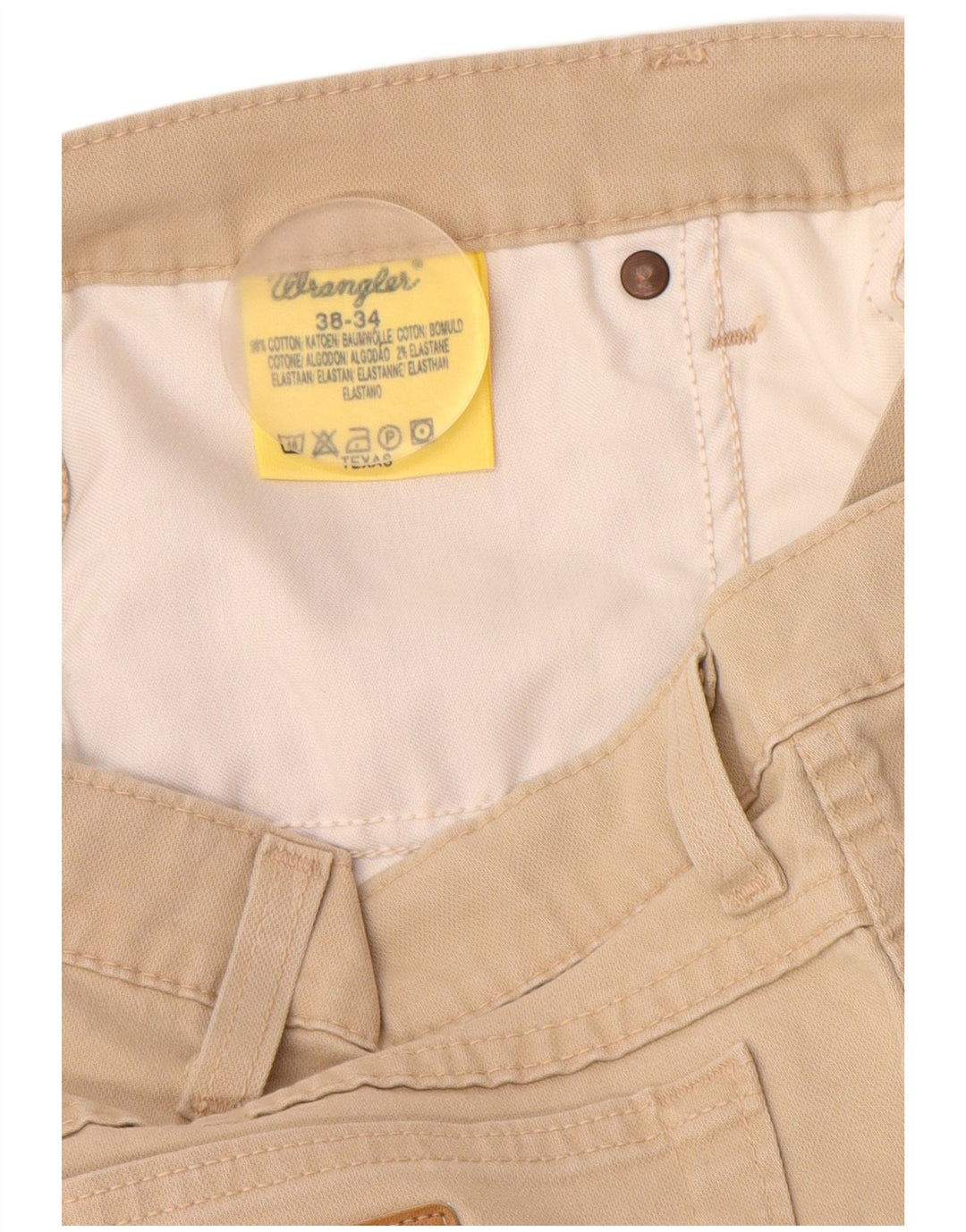 WRANGLER Pantalon décontracté Texas pour homme W38 L32 Beige Coton