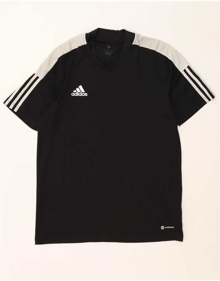 Adidas Hommes Aeroready T-Shirt Haut Noir Colorblock Polyester