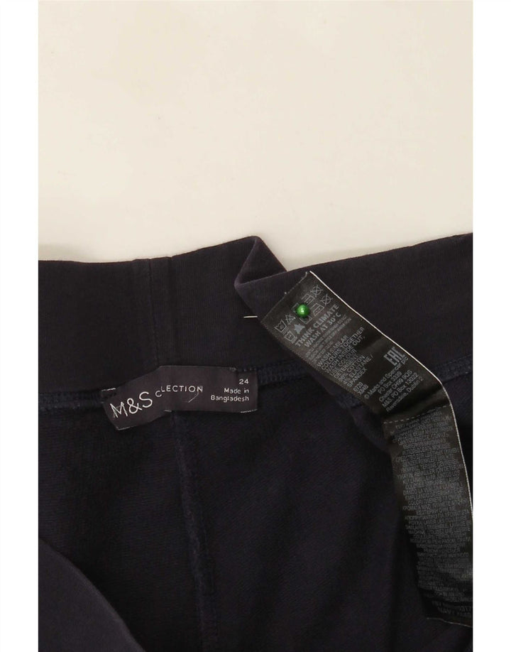 Marks & Spencer Leggings Femme UK 24 4XL Bleu Marine Coton