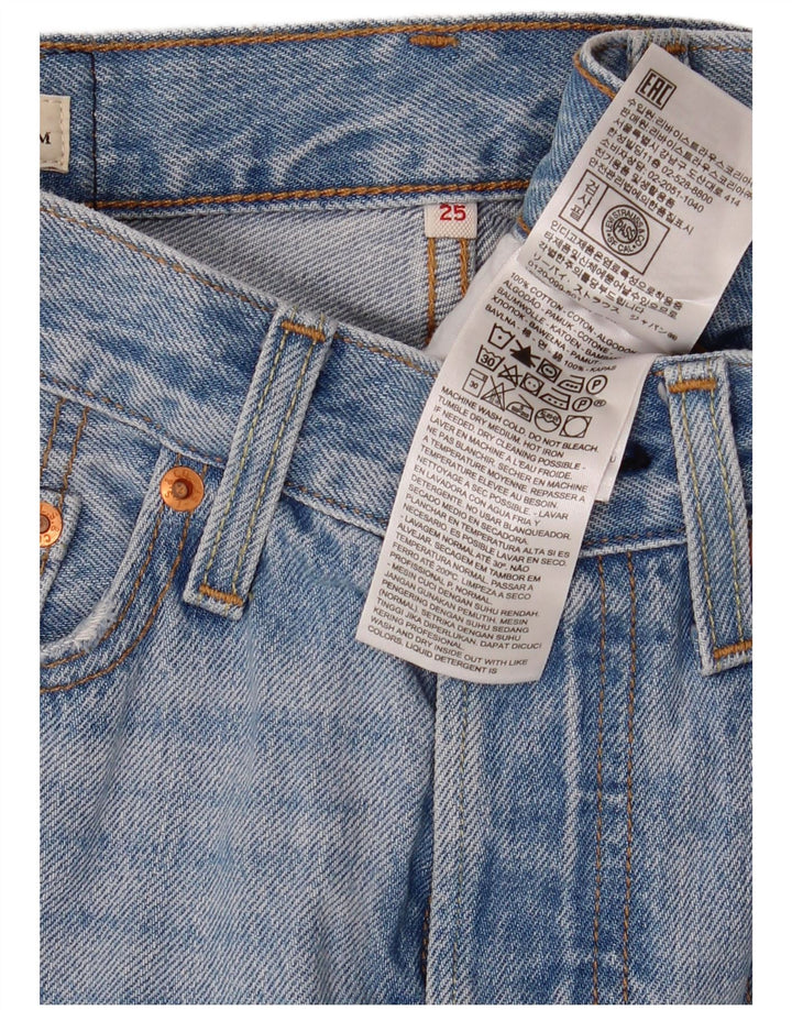 LEVI'S Jupe en jean vieilli W25 XS en coton bleu pour femme