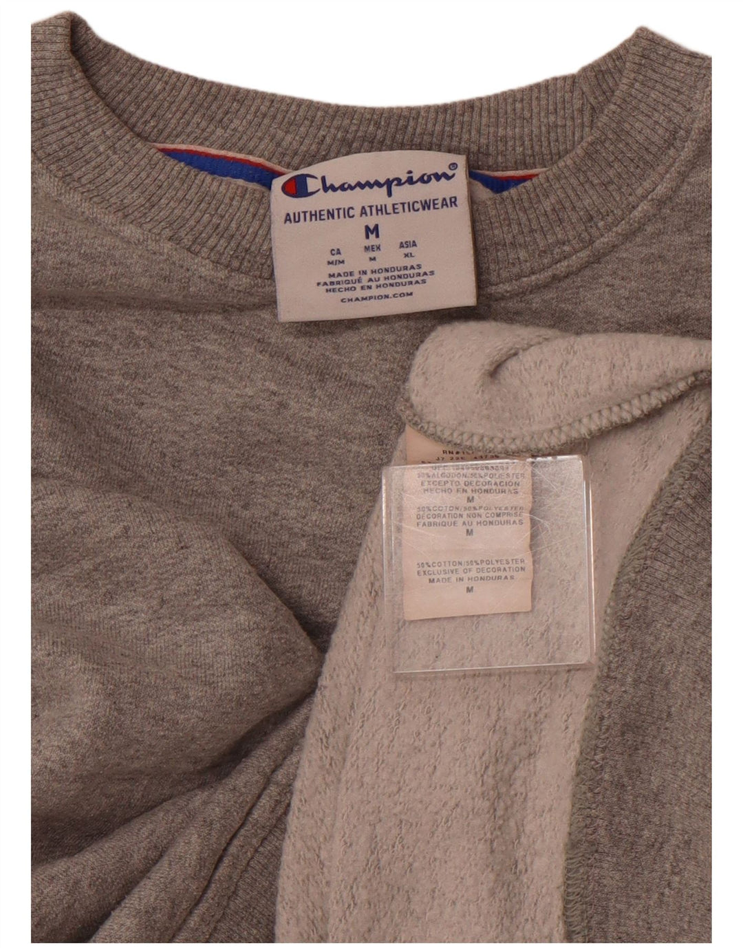 CHAMPION Sweat-shirt graphique pour femme UK 14 Gris moyen Coton