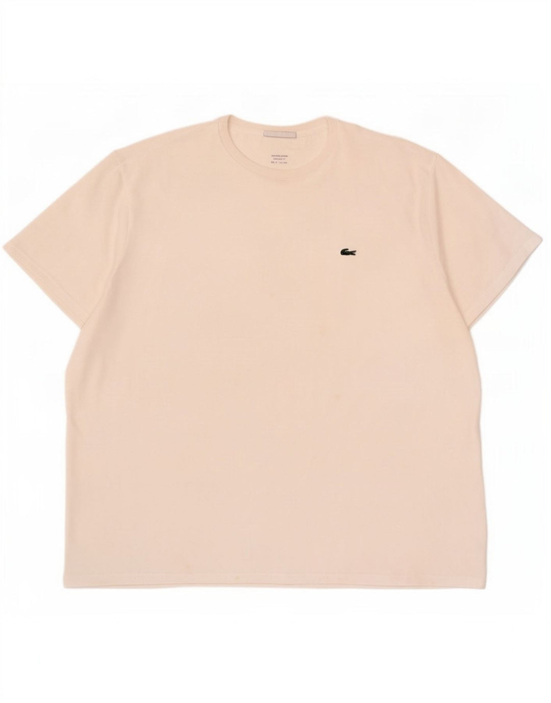 Lacoste T-Shirt coupe régulière pour hommes, taille 9 4XL, coton blanc