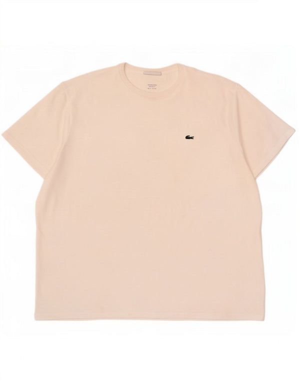 Lacoste T-Shirt coupe régulière pour hommes, taille 9 4XL, coton blanc