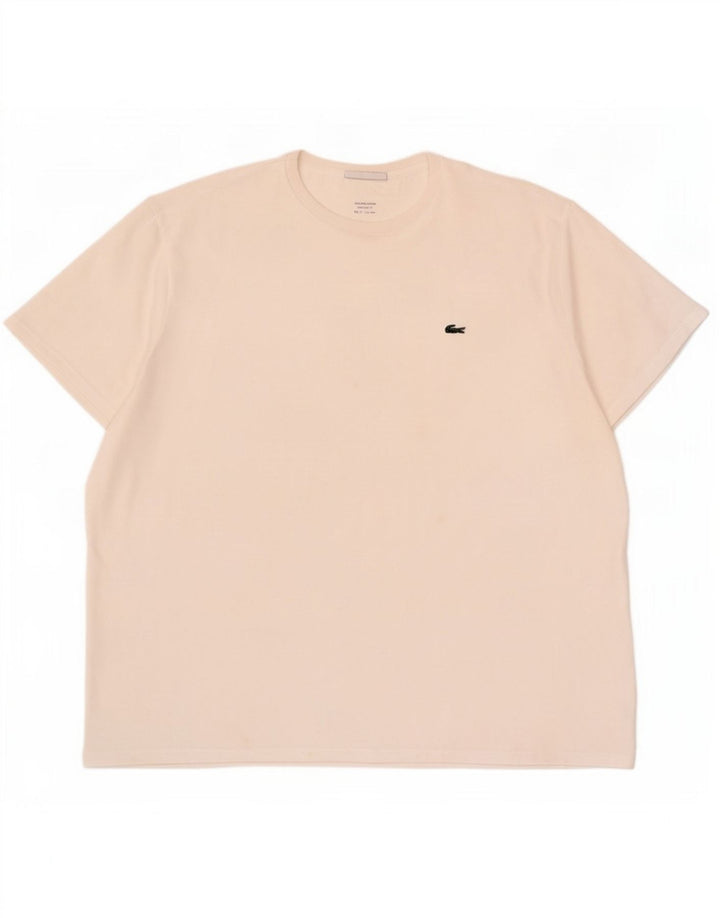 Lacoste T-Shirt coupe régulière pour hommes, taille 9 4XL, coton blanc