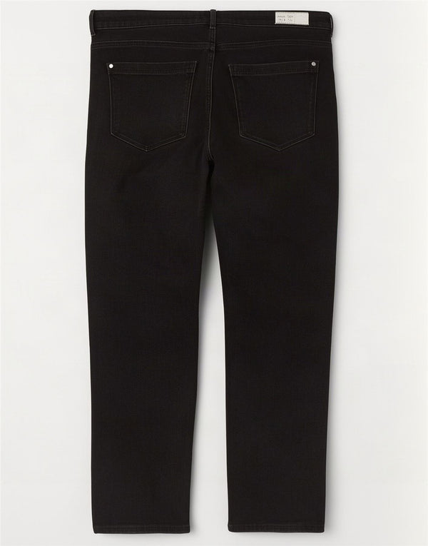 Marks & Spencer Femmes Lily Crop Slim Jeans UK 18 XL W36 L26 Coton Noir