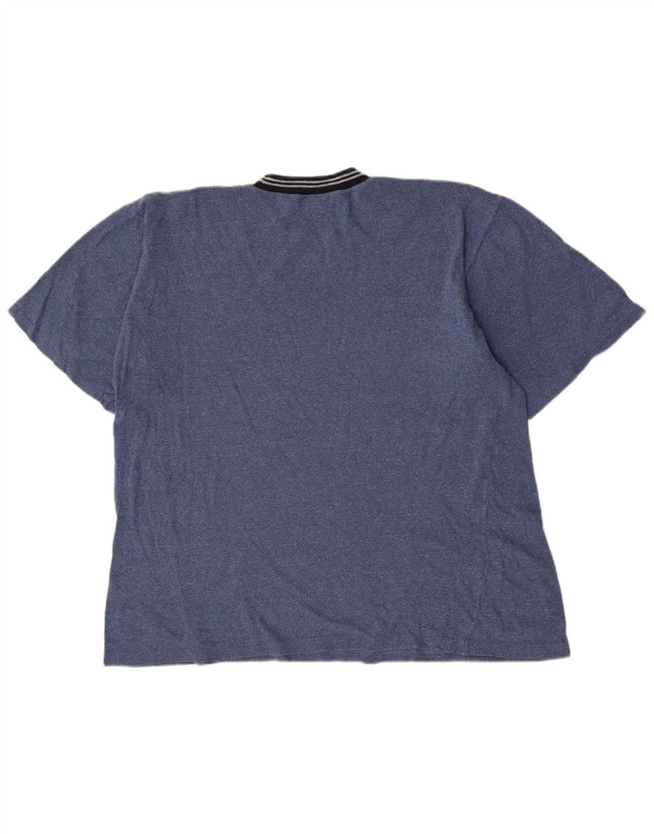 Asics T-Shirt Homme Haut Large Bleu Moucheté