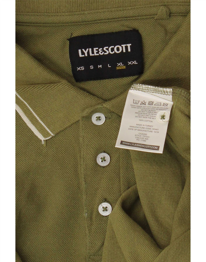 Lyle & Scott Polo Homme XL Kaki Coton